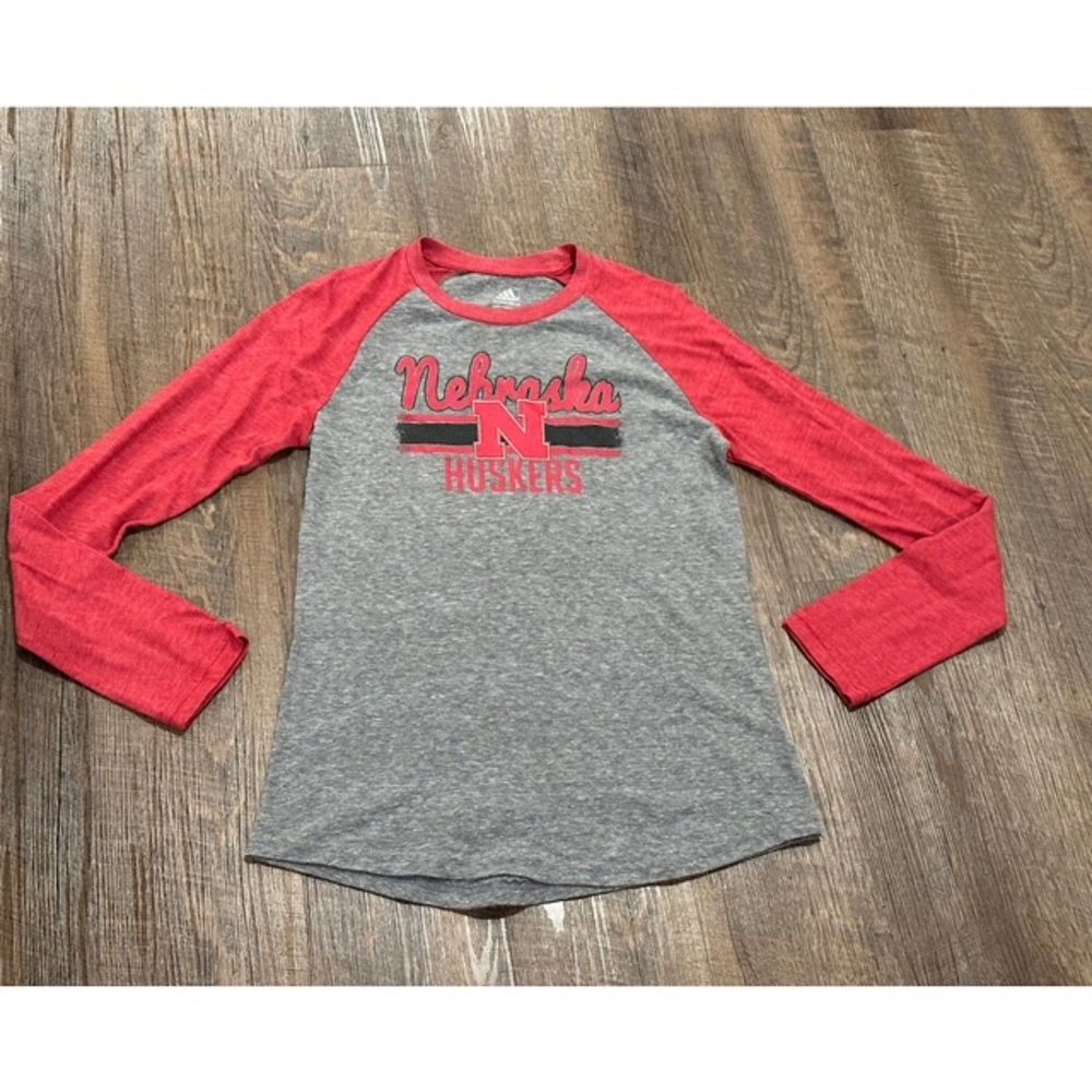 Adidas Womens Nebraska Huskers Long Sleeve Tee Size XL